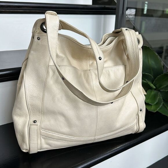 New Perlina, genuine, leather, oversized, shoulder, handbag purse soft luxurious - Picture 6 of 15